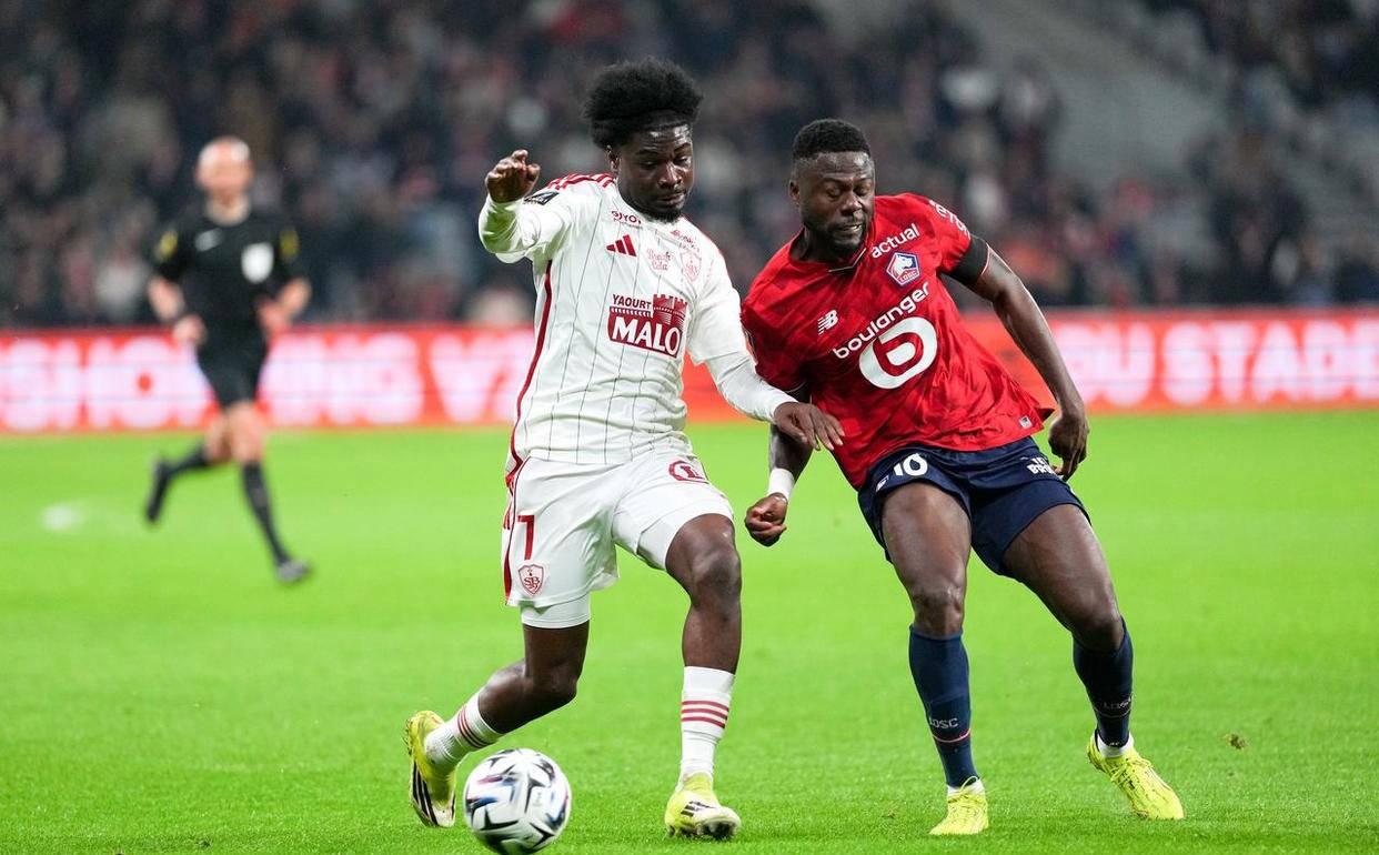 法甲第22轮战报:里尔主场1-1遭布雷斯特阻击,连续6轮不胜继续挣扎