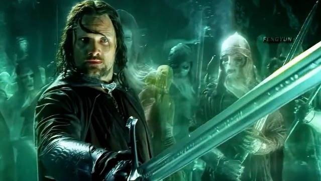 大年初一看什么？指环王3高燃名场面，洛汗骑士的冲锋，亡灵军团的出场.