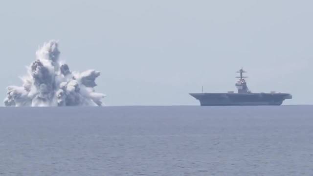 美军福特号航母完成三次全舰冲击试验，受损低于预期