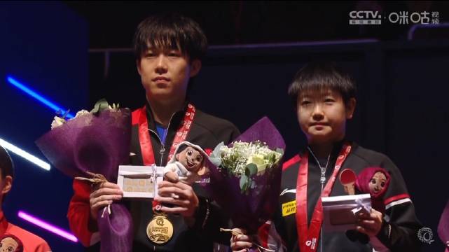 守岁无聊要干嘛？ 回顾2023多哈世乒赛颁奖仪式 孙颖莎王楚钦新年快乐