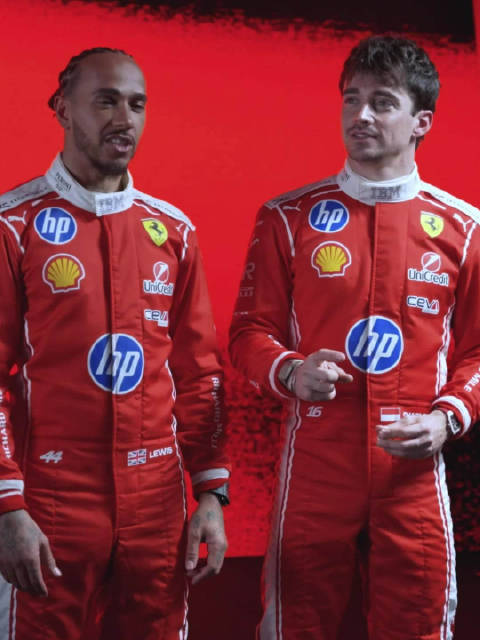 法拉利车手夏尔与刘易斯苦练中文送新春祝福