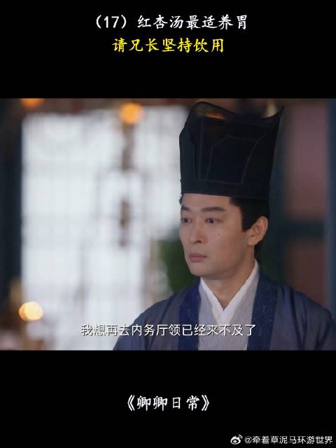 红杏汤最适养胃，请兄长坚持饮用