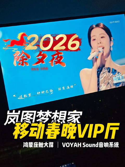 岚图梦想家打造科技感新年仪式，充电看春晚享零重力座椅