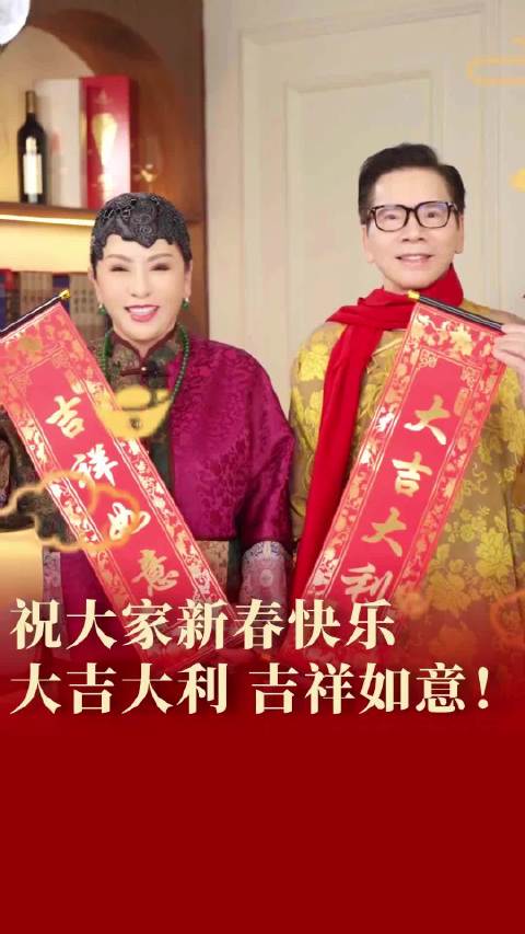 向太向华强马年拜年送福，夫妻同心诠释豪门家风