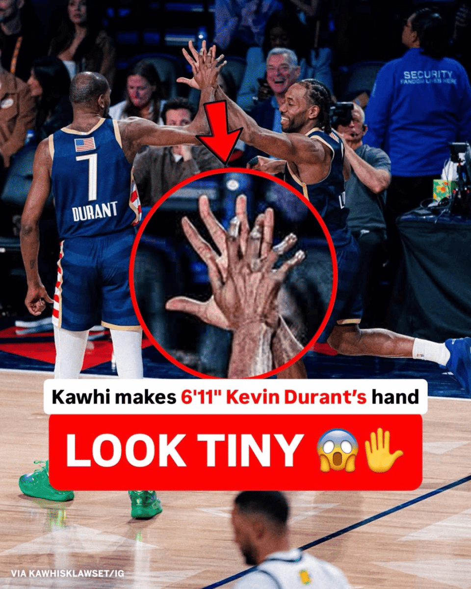 ESPN晒图：伦纳德“Klaw”的外号也太贴切了