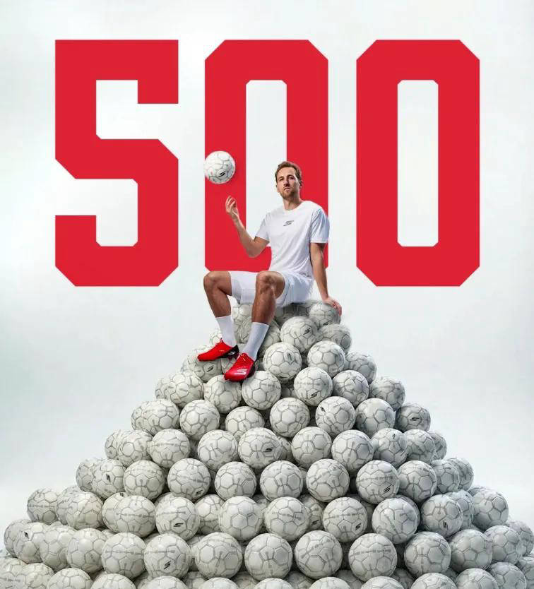 凯恩职业生涯双重里程碑!500球与100粒点球纪录再创新高