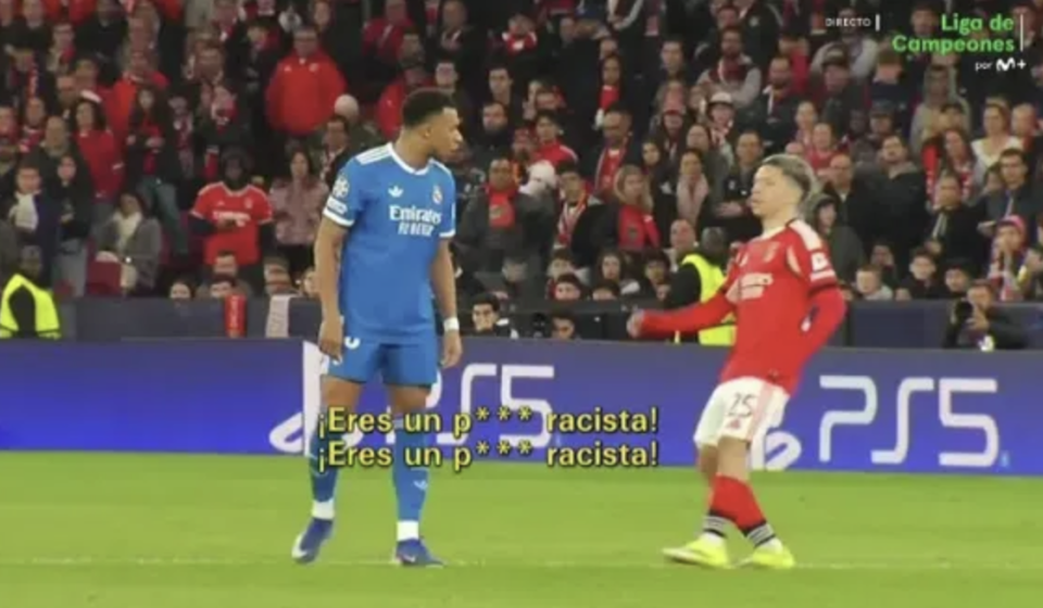 力挺维尼修斯！姆巴佩怒斥阿根廷前锋：种族主义者 应该逐出欧冠