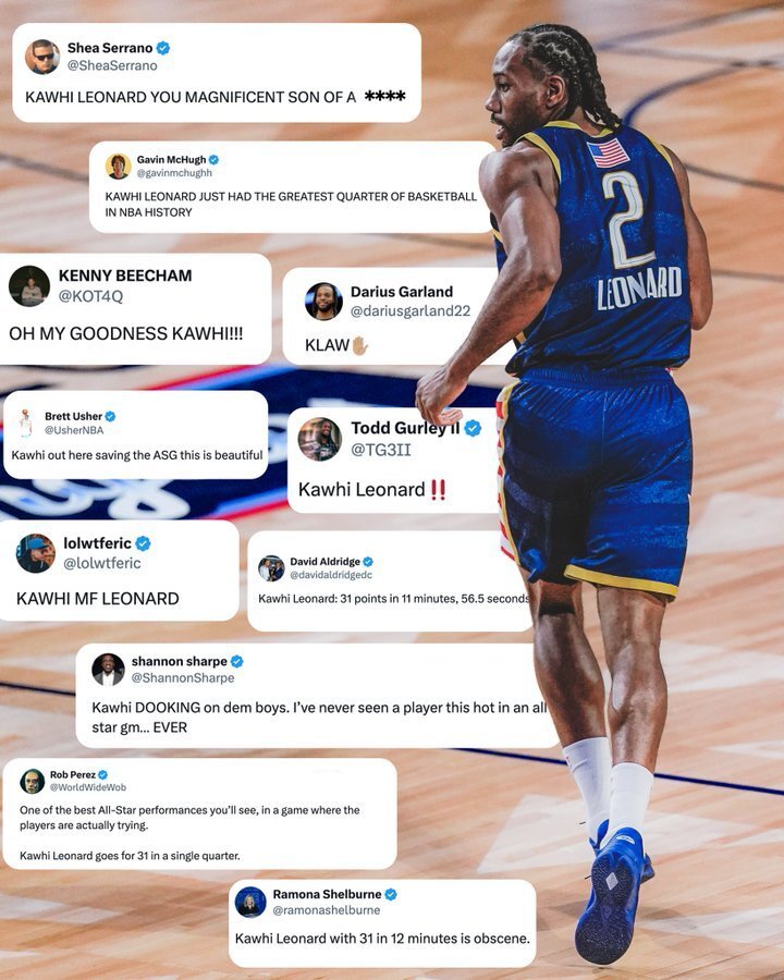 熟悉的小卡！快船官方：伦纳德总能开启全明星模式