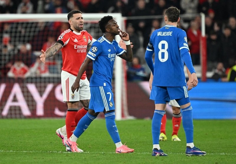 维尼修斯本场贡献1粒进球，6射3正，1次关键传球，4次被犯规