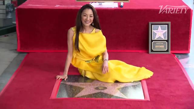 杨紫琼的名字上好莱坞星光大道了，恭喜Michelle Yeoh