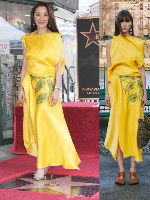 杨紫琼星光大道留星，李安致辞致敬亚洲影人传奇