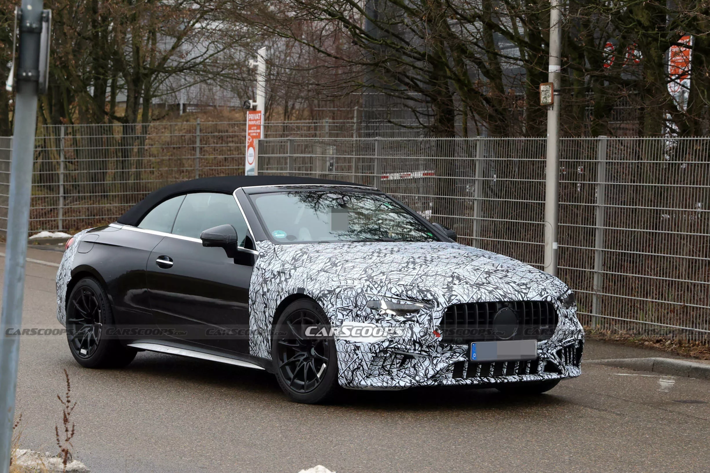 2027款梅赛德斯-AMG CLE敞篷改款路测图曝光，V8引擎回归