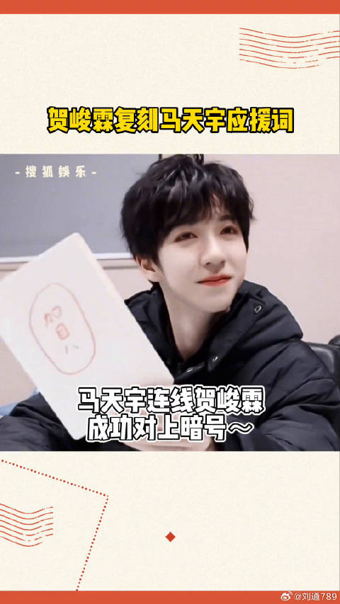 马天宇连线贺峻霖重现应援名场面