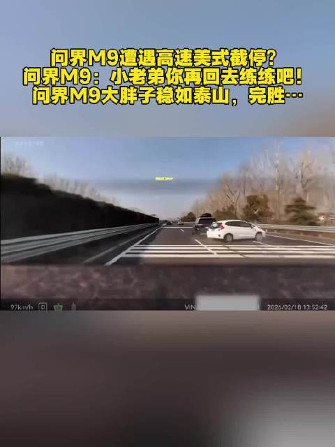 问界M9高速遭遇截停稳如泰山