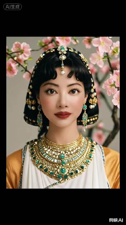 余晓岩变身埃及艳后形象，大家喜欢吗？