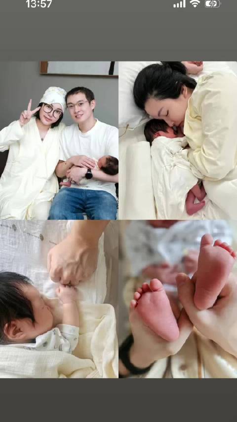 上次因为黄金凤冠事件翻车的网红博主张凯毅官宣生娃 一起祝福她们母子平安吧