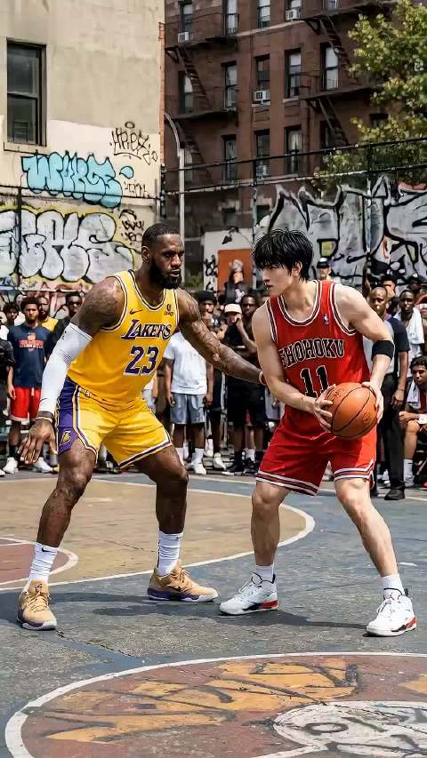 AI帮我实现了多年的心愿：灌篮高手球员单挑NBA球星