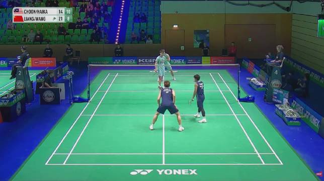 2026德国羽毛球公开赛梁伟铿王昶对阵钟鸿健海卡尔精彩回合