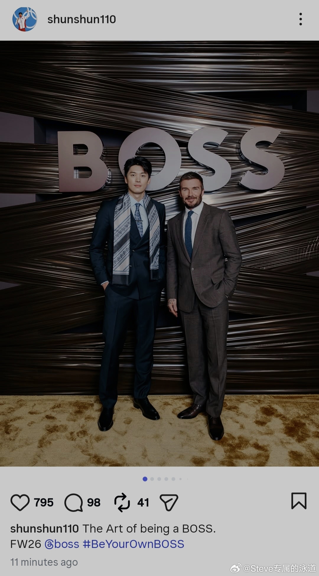 汪顺@汪順Steve ins发布