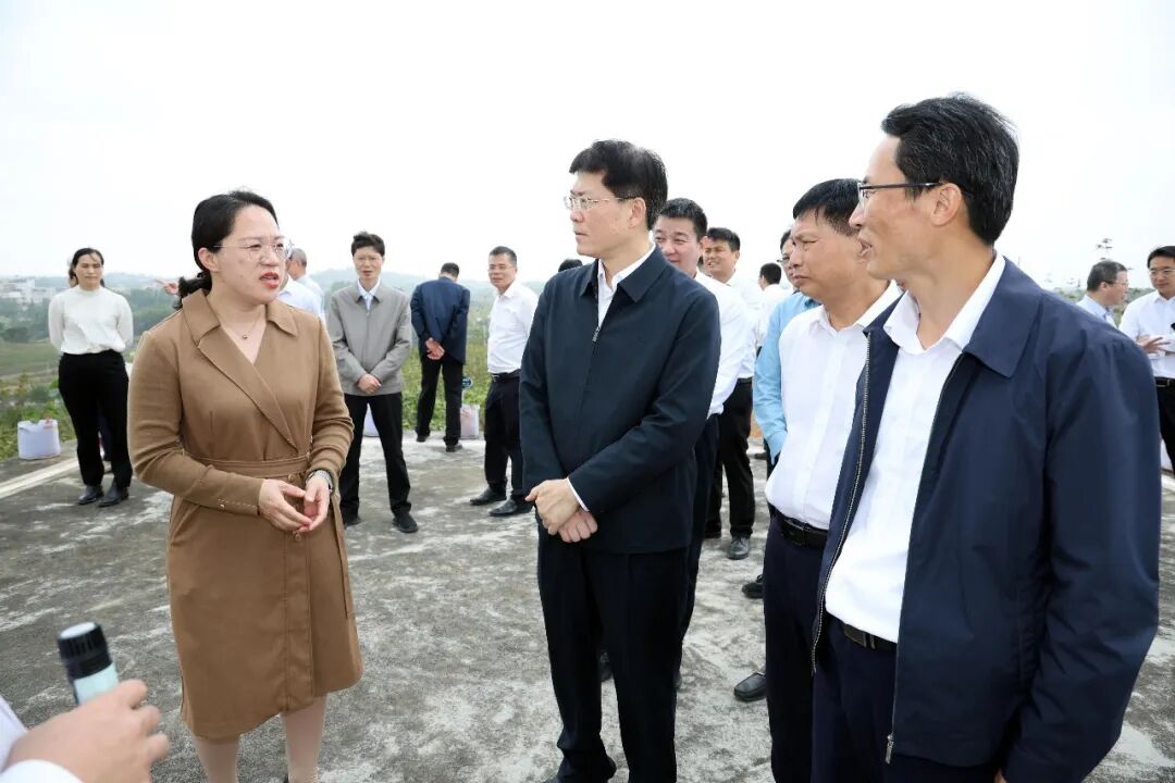 考察南药国家现代产业园药王谷项目。