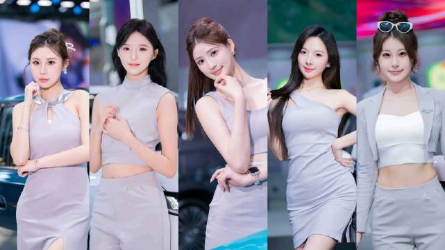 2025广州车展东风奕派模特走秀，夏虫虫肖悦三只鱼亮相