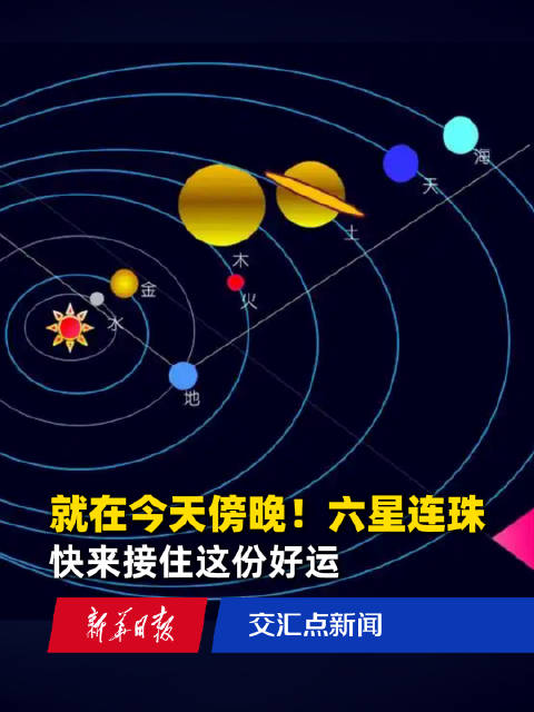 就在今晚!六星连珠，快来接住这份好运!