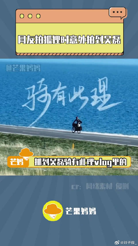 吴磊骑行偶遇狐狸的第三视角能这么好笑！微博VC计划