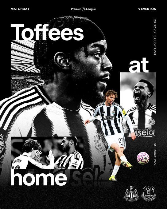 剑南春首发-纽卡vs埃弗顿：托纳利领衔，沃尔特马德出战