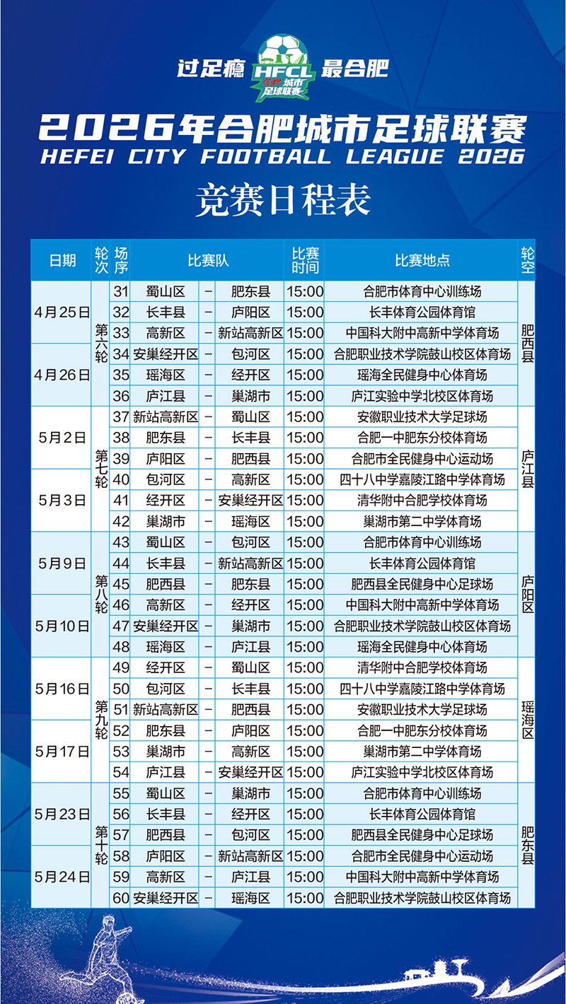合肥人自己的城市足球联赛来了