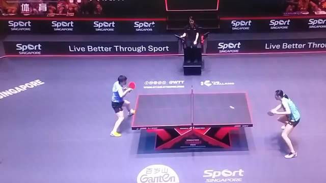 孙颖莎6:0强势开局横扫陈熠晋级新加坡大满贯