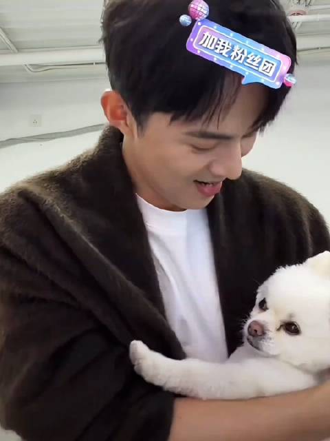 叶祖新和他的小狗绵绵，小叔叔哄狗狗睡觉好温柔呀，一看就很会哄孩子