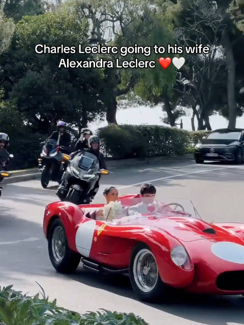 勒克莱尔与Alexandra Saint Mleux摩纳哥大婚，驾900万美元复古法拉利
