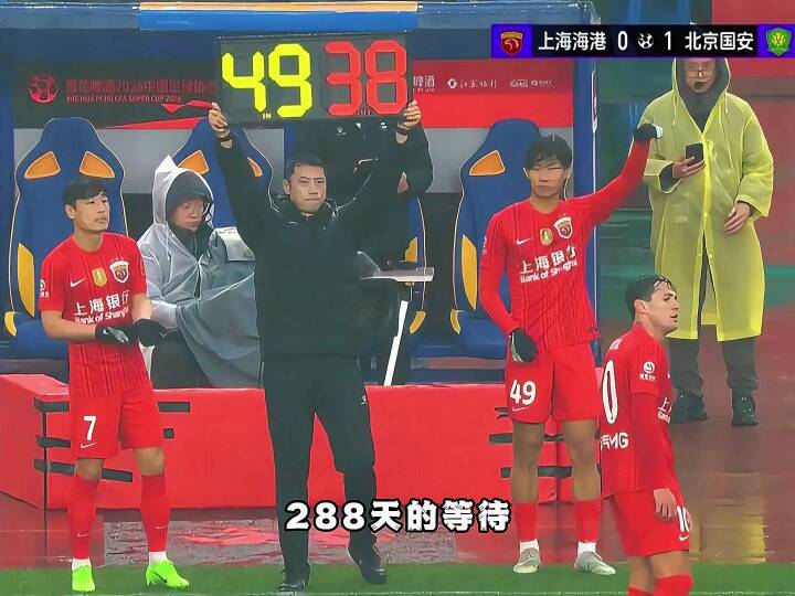 时隔288天复出！武磊第七十三分钟替补登场，他还是跑不过时间… 武磊 中国超级杯 上海海港vs北京国安