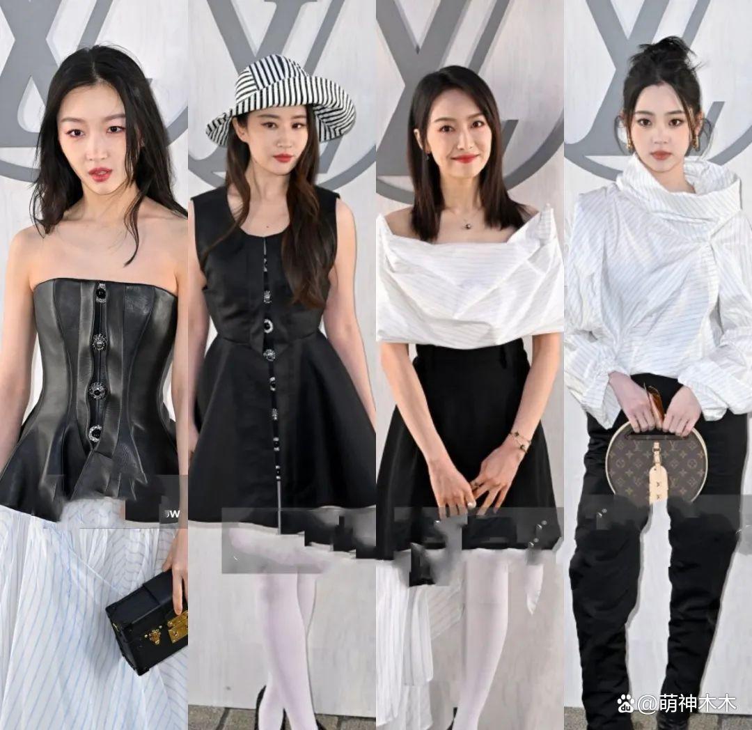 巴黎时装周这一夜,刘亦菲宋茜尴尬撞衫,王一博待遇不如韩星