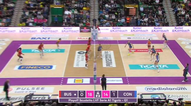 朱婷20扣13中获13分，科内利亚诺1-1战平布斯托阿西齐奥