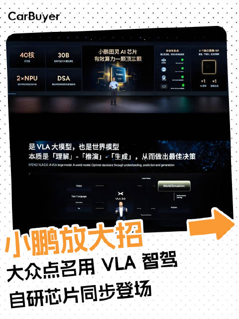 小鹏放大招：大众点名用 VLA 智驾，自研芯片同步登场
