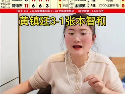 2026海口亚洲杯 黄镇廷战胜张本智和 乒乓球亚洲杯