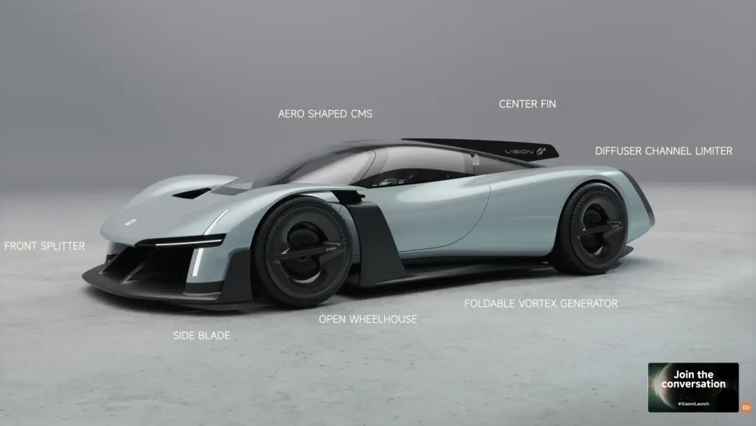 小米发布首款超跑概念车Vision GT，未来将在游戏中推出