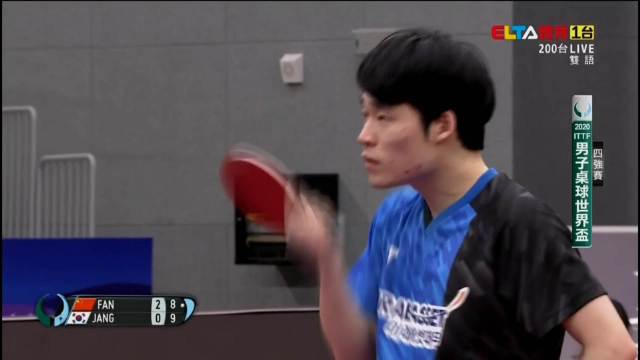 张禹珍拼尽全力仍失局点，世界第一展现乒乓灵魂