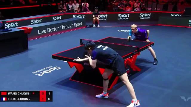 王楚钦4-1勒布伦六战全胜，统治力全面展现