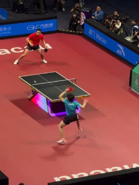 王楚钦向许昕请教网球技巧