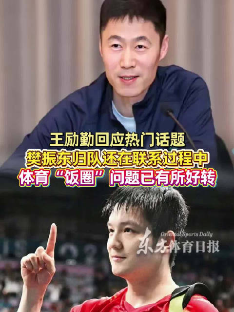 王励勤回应樊振东归队进展，体育饭圈问题好转