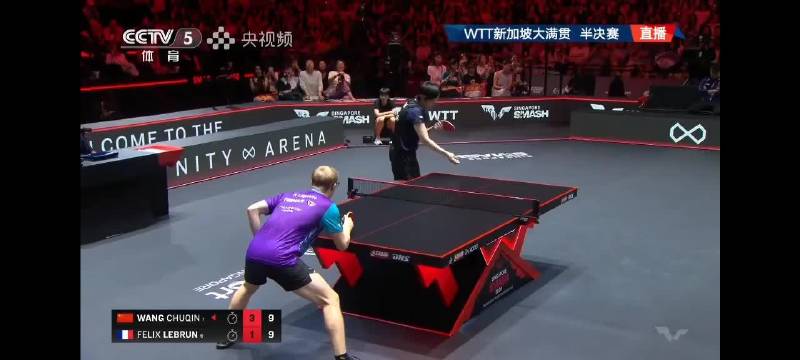 王楚钦4-1击败菲利克斯晋级新加坡大满贯