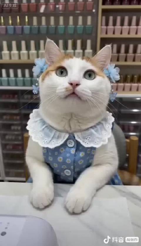 姨姨们好，俊俊给姨姨做美甲！