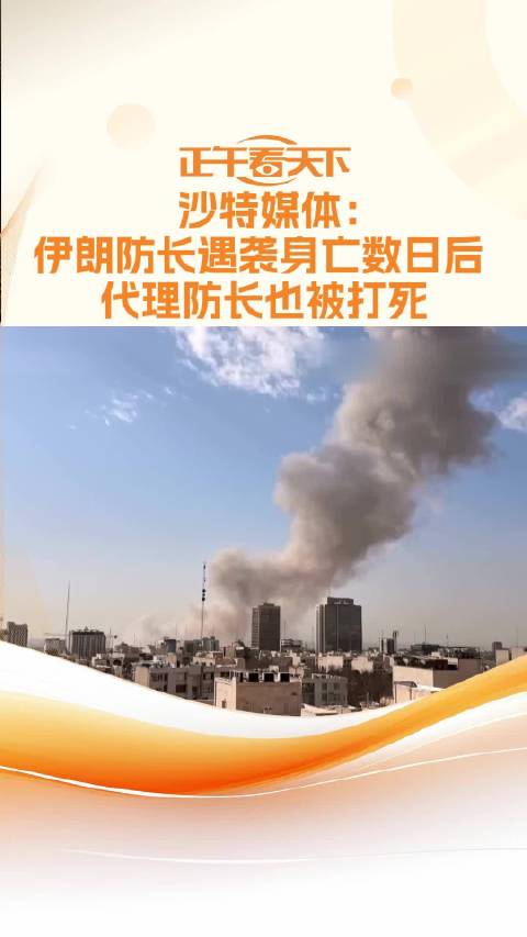 沙特媒体：伊朗防长遇袭身亡数日后 代理防长也被打死