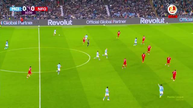 曼城2-2诺丁汉森林六连胜终结，距榜首阿森纳7分