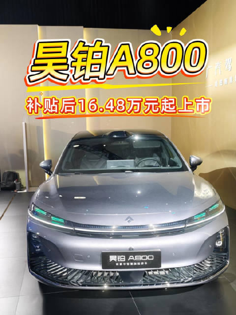中高配车型配置电四驱的昊铂A800补贴后16.48万元起上市！