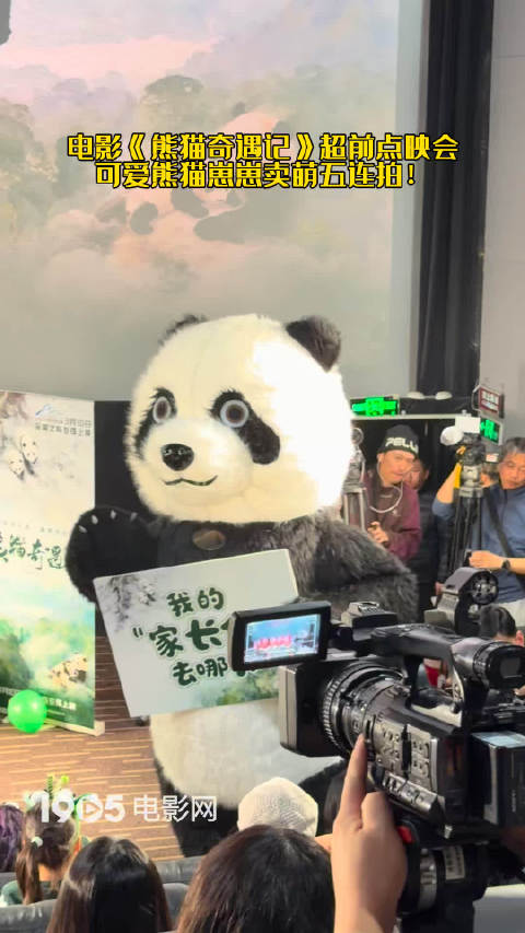 电影《熊猫奇遇记》超前点映会上，可爱熊猫崽崽上演卖萌五连拍！