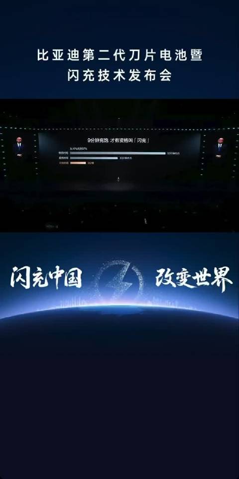 比亚迪发布第二代刀片电池，5分钟充电70%续航破千公里