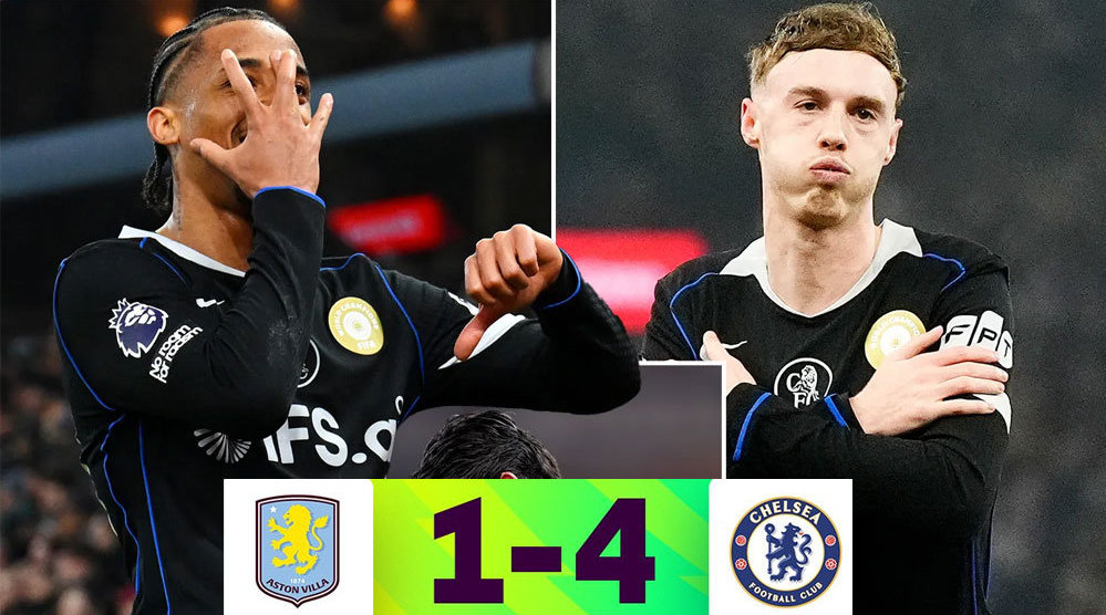 切尔西4比1大胜维拉，佩德罗帽子戏法助球队升第五